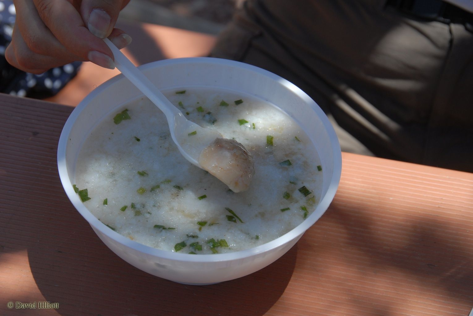 Fish Porridge that Stacy was eating for lunch