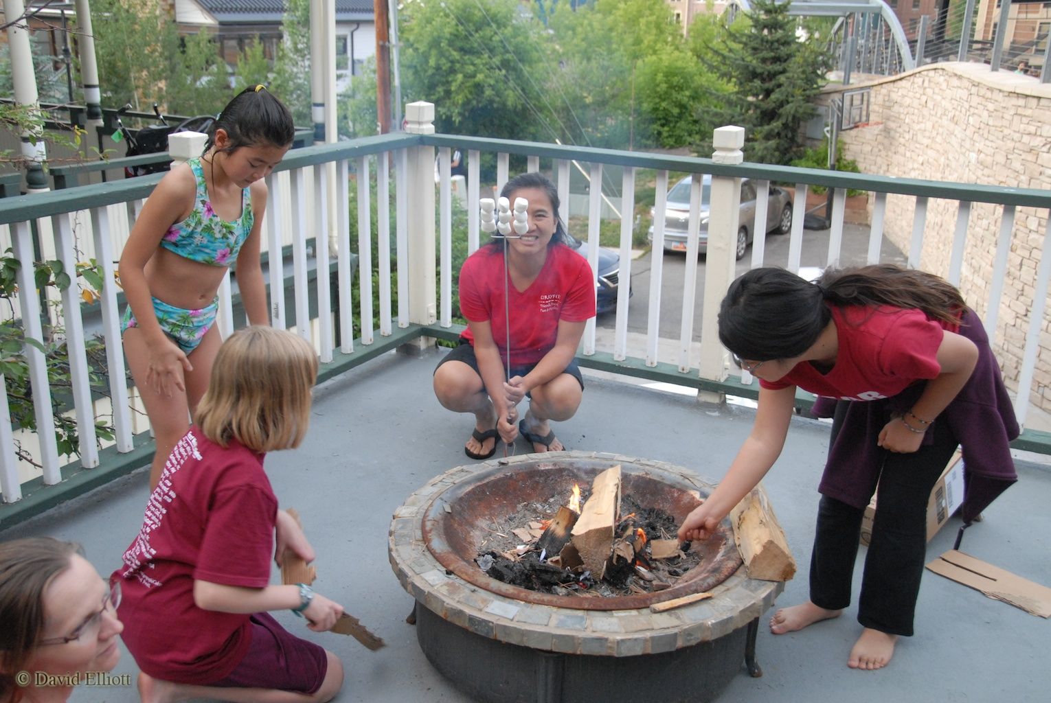 making s'mores