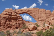 View of a cloud through Window Rock
