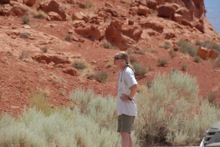 David viewing the rock formations