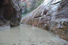 Stacy heading towards The Narrows