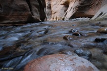 close up of the river flowing