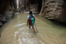 the floatie died after hitting a stick in the rapids