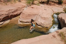 Stacy enjoying La Verkin Creek