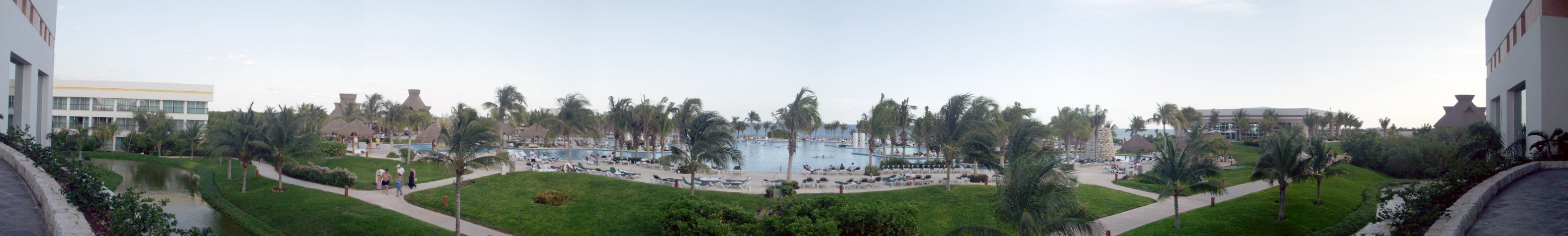 Mayan palace pool from 2nd floor
